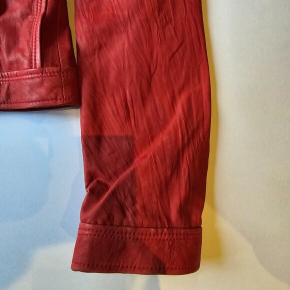 Hugo Boss Red Leather Jacket - Picture 7 of 13